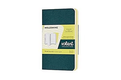 Moleskine Volant Journal, Xs, Ruled, Pine Green/Lemon Yellow (2.5 X 4.25) (Other)