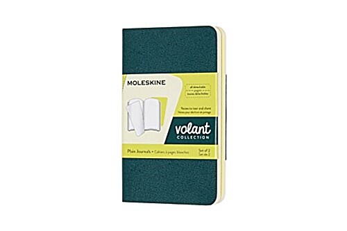 Moleskine Volant Journal, Xs, Plain, Pine Green/Lemon Yellow (2.5 X 4.25) (Other)