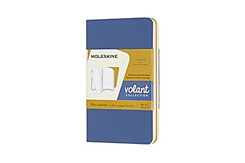 Moleskine Volant Journal, Xs, Plain, Forget-Me-Not Blue/Amber Yellow (2.5 X 4.25) (Other)