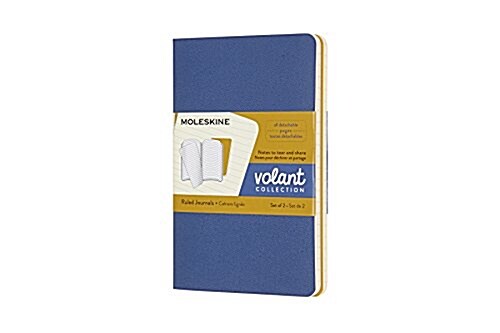 Moleskine Volant Journal, Pocket, Ruled, Forget-Me-Not Blue/Amber Yellow (3.5 X 5.5) (Other)