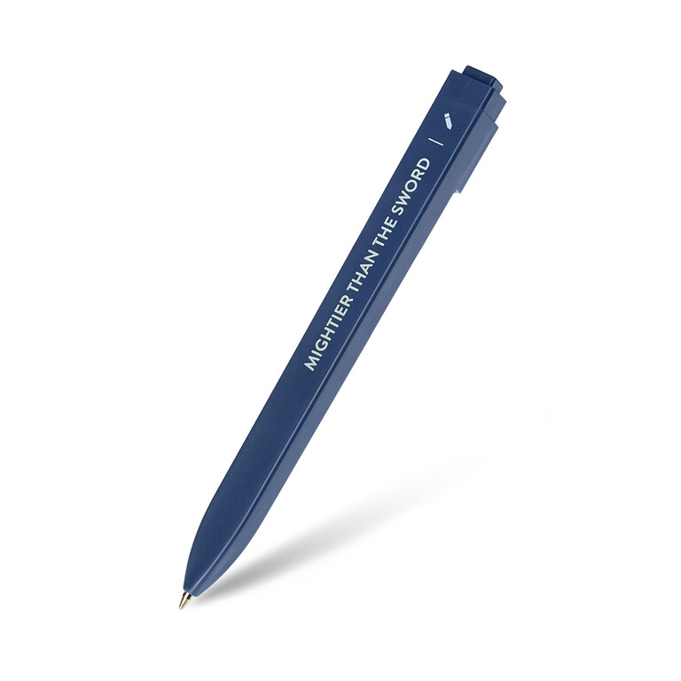 Moleskine Ballpoint Pen, Go, Message, Sapphire Blue, 1.0 (Other)