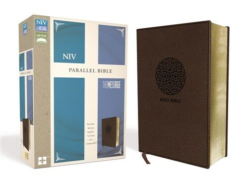 NIV, the Message, Parallel Bible, Leathersoft, Brown: Two Bible Versions Together for Study and Comparison (Imitation Leather)