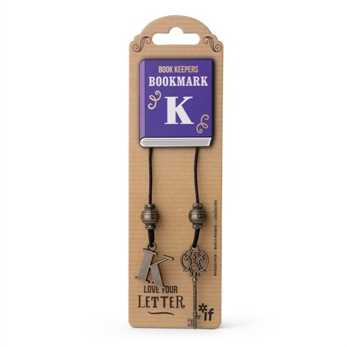 Book Keepers Antiqued Letter Bookmarks - Letter K (Other)