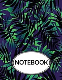 Notebook: Dot-Grid, Graph, Lined, Blank Paper: Black Green Leaves: Notebook Journal, Notebook Marble, Notebook Paper, Diary, 8.5 (Paperback)