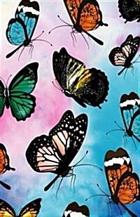 Journal: Butterflies Blue Watercolor Texture, Lined Journal, Journal Writing, Journals to Write In, Soft Cover, Journals for Ac (Paperback)