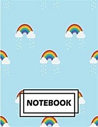 Notebook: Colorful Rainbow: Journal Diary, Lined pages (Composition Notebook Journal) (8.5 x 11) (Paperback)