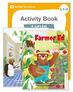 [중고] New Spotlight On Literacy L1-4 Lets Eat 세트 (Storybook 2권 + Activity Book 1권 + E-Book + FreeApp, 2nd Edition)