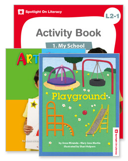 [중고] New Spotlight On Literacy L2-1 My School 세트 (Storybook 2권 + Activity Book 1권 + E-Book + FreeApp, 2nd Edition)