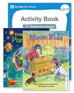 [중고] New Spotlight On Literacy L3-11 Exploring Space 세트 (Storybook 2권 + Activity Book 1권 + E-Book + FreeApp, 2nd Edition)