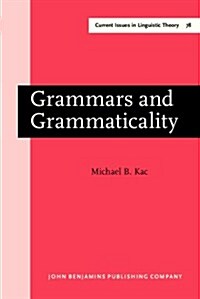 Grammars and Grammaticality (Hardcover)