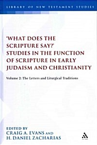 What Does the Scripture Say? Studies in the Function of Scripture in Early Judaism and Christianity : Volume 2: The Letters and Liturgical Traditions (Hardcover)