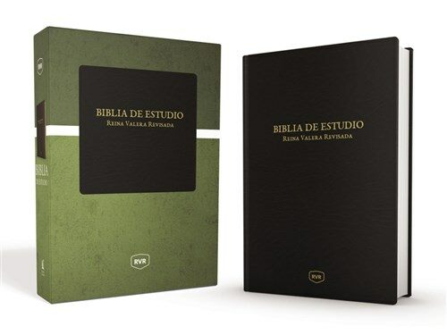 Santa Biblia de Estudio Reina Valera Revisada Rvr, Leathersoft, Negro Cl?ico (Leather)