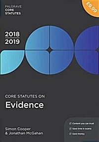 Core Statutes on Evidence 2018-19 (Paperback, 7th ed. 2018)