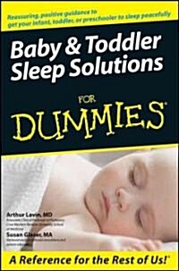 Baby & Toddler Sleep Solutions for Dummies (Paperback)
