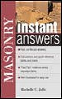 Masonry Instant Answers (Paperback)