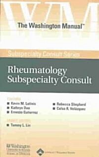 The Washington Manual Rheumatology Subspecialty Consult (Paperback)