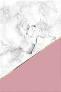 Marble + Gold Notebook Journal: Vintage Pink Marble 120-Page Lined (Paperback)