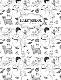 Bullet Journal: Girl Graphic: Back and White, Graphic Notebook, Girl Story, Travel Notebook, Gift for Girls, Bullet Journal and Sketch (Paperback)
