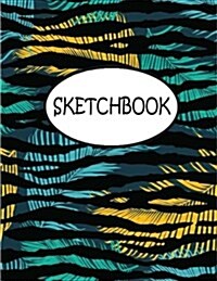 Sketchbook: Blue Black Abstract: 110 Pages of 8.5 x 11 Blank Paper for Drawing, sketchbook for adult, sketchbook for teen (Paperback)