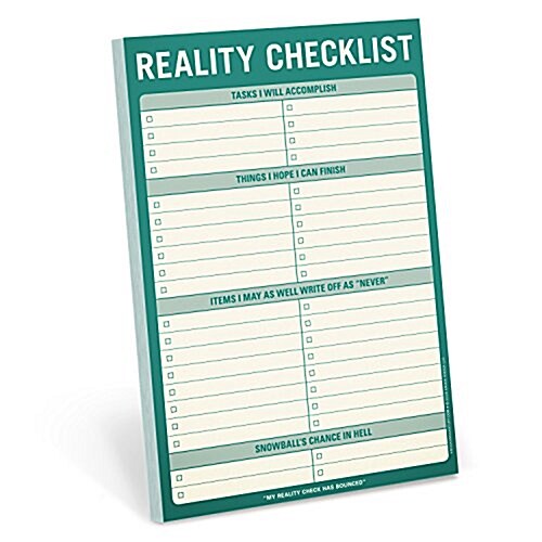 Knock Knock Reality Checklist Pad (STY, NPD)