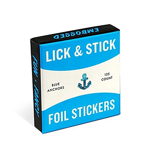 Knock Knock Blue Anchors Lick and Stick Foil Stickers (Unbound, STK)