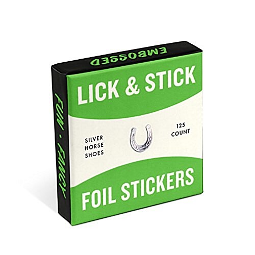 Knock Knock Silver Horseshoes Lick and Stick Foil Stickers (Unbound, STK)