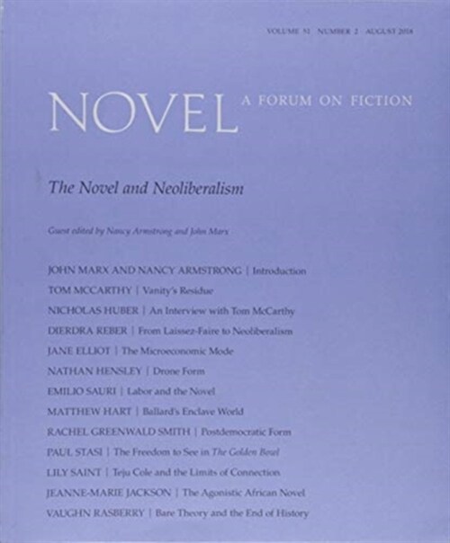 The Novel and Neoliberalism (Paperback)