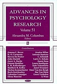 Advances in Psychology Researchvolume 51 (Hardcover, UK)