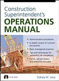 [중고] Construction Superintendent‘s Operations Manual (Hardcover, CD-ROM)