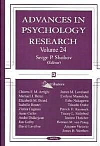 Advances in Psychology Researchv. 24 (Paperback, UK)