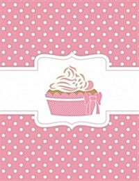 Pink Polka Dot Cupcake Composition Notebook: 4x4 Quad Rule Graph Paper, 202 Pages, (7.44 X 9.69) (Paperback)