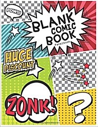 Blank Comic Book Panelbook: Draw Your Own Comics with Variety of Templates 110 Pages, 8.5 X 11 Inches.Blank Comic Books Panel for Kids (Paperback)