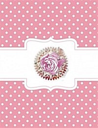 Rose - Pink Polka Dot Composition Notebook: 5x5 Quad Rule Graph Paper, 202 Pages, (7.44 X 9.69) (Paperback)