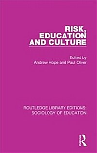 Risk, Education and Culture (Paperback, 1)