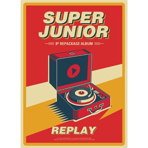 슈퍼주니어 - 정규 8집 리패키지 REPLAY (CD알판 7종 중 랜덤삽입)