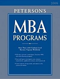 Petersons MBA Programs 2008 (Hardcover)