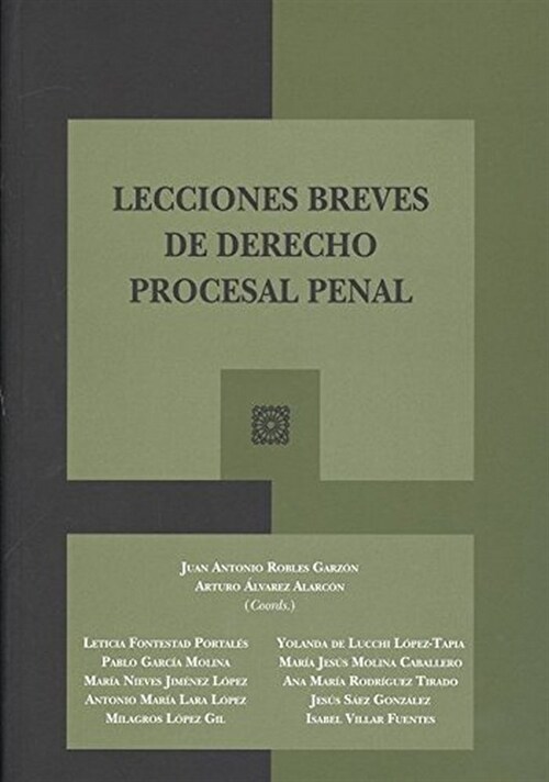 LECCIONES BREVES DE DERECHO PROCESAL PENAL (Paperback)
