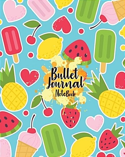 Bullet Journal Notebook: Cute Sweets & Food Drawing Cover: Notebook Dot-Grid: Bullet Journal Notebook for Journaling, Doodling, Creative Writin (Paperback)