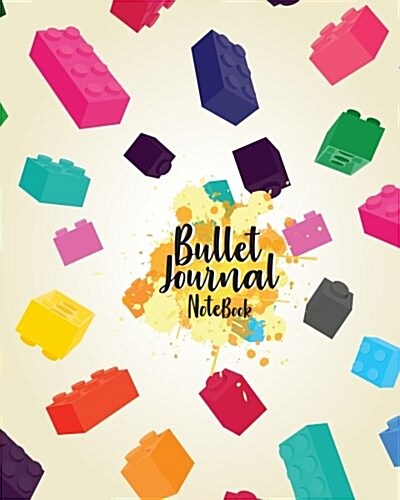 Bullet Journal Notebook: Block Toy & Brick Background Cover: Notebook Dot-Grid: Bullet Journal Notebook for Journaling, Doodling, Creative Writ (Paperback)