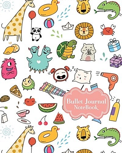 Bullet Journal Notebook: Cute Animals Drawing Cover: Notebook Dot-Grid: Bullet Journal Notebook for Journaling, Doodling, Creative Writing, Sch (Paperback)