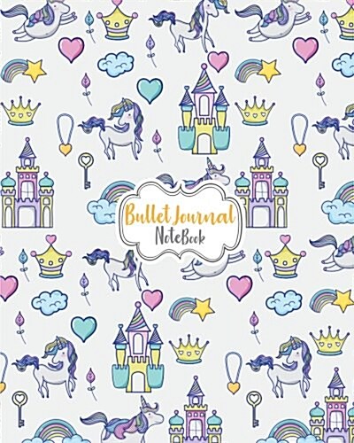 Bullet Journal Notebook: Cute Unicorn Cover: Notebook Dot-Grid: Bullet Journal Notebook for Journaling, Doodling, Creative Writing, School Note (Paperback)