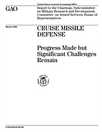 Cruise Missile Defense: Progress Made But Significant Challenges Remain (Paperback)