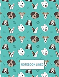 Notebook line: Cute dogs: Notebook Journal Diary, 110 pages, 8.5 x 11 (Paperback)
