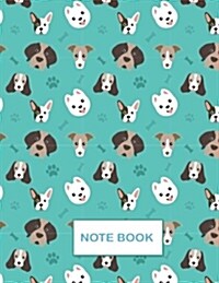 Notebook: Cute dogs: Journal Dot-Grid, Grid, Lined, Blank No Lined: Book: Pocket Notebook Journal Diary, 110 pages, 8.5 x 11 (Paperback)