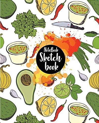Notebook Sketchbook: Cute Sweets & Food Drawing Cover: Notebook Sketchbook, Paper Book for Sketching, Drawing, Journaling & Doodling (Sketc (Paperback)
