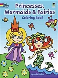 Princesses, Mermaids & Fairies Coloring Book (Paperback, Green)