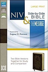 Side-By-Side Bible-PR-NIV/MS Large Print: Two Bible Versions Together for Study and Comparison (Imitation Leather)