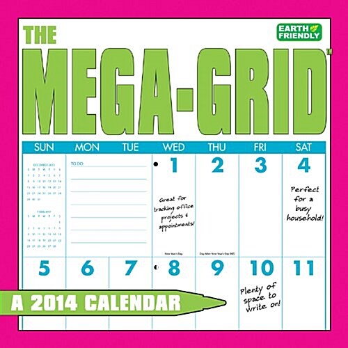 Mega-Grid 2014 Calendar (Paperback, Wall)