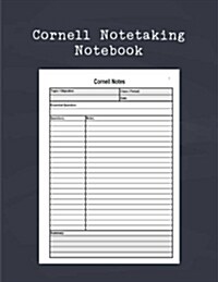 Cornell Notetaking Notebook: Cornell Note Taking System Blank Books Template Sheet For Lectures, Students, High School, University. Large Print Siz (Paperback)