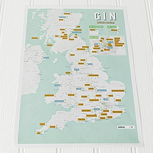 Gin Collect and Scratch Print (Wallchart)